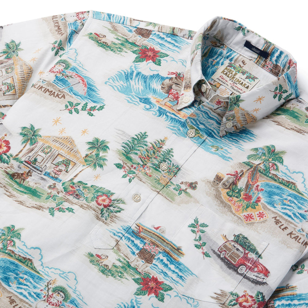 Reyn Spooner HAWAIIAN CHRISTMAS 2021 PULLOVER in WHITE