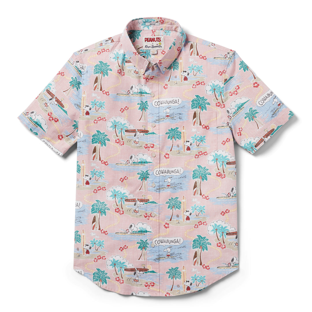 Reyn Spooner SURFIN' SNOOPY TAILORED in PINK