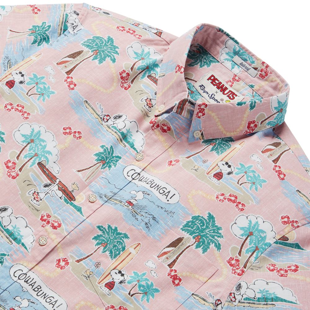 Reyn Spooner SURFIN' SNOOPY TAILORED in PINK