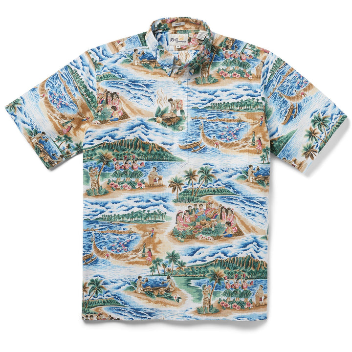 Reyn Spooner OHANA LUAU PULLOVER in WHITE