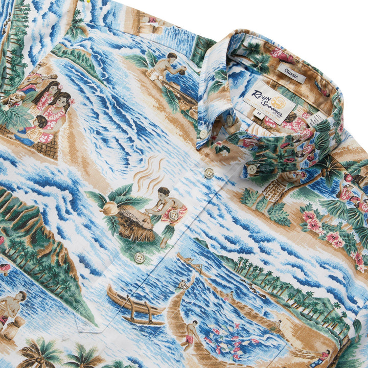 Reyn Spooner OHANA LUAU PULLOVER in WHITE